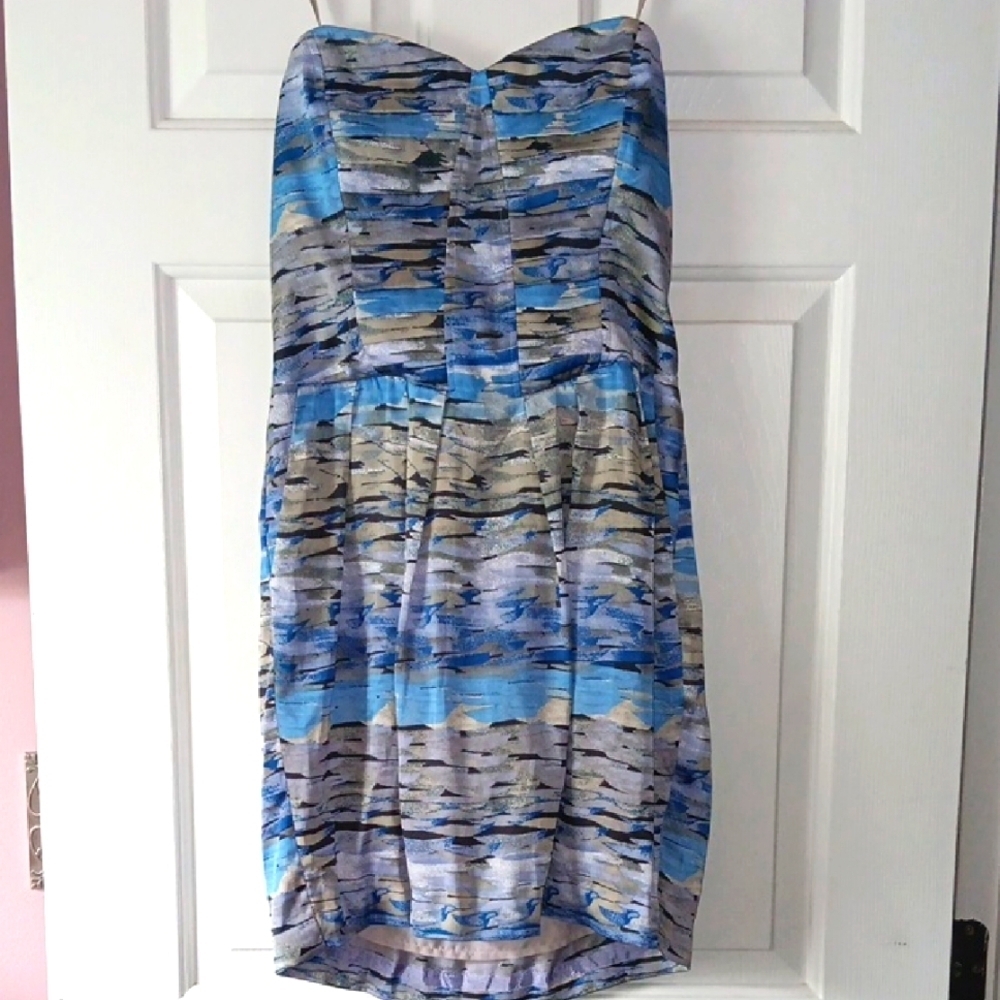 BCB Generation Sleeveless Mini Lake Sundress NWT M & Matching Kyanite Earrings